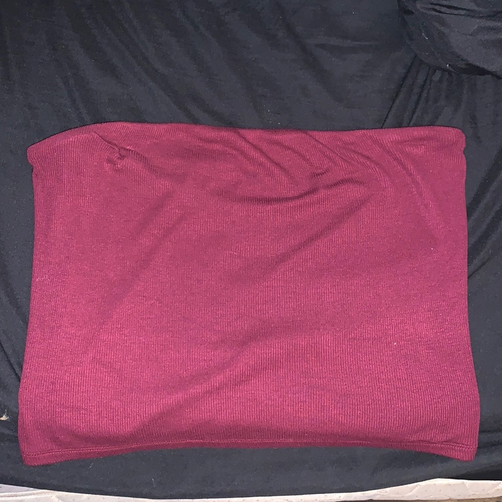 Maroon American eagle tube top